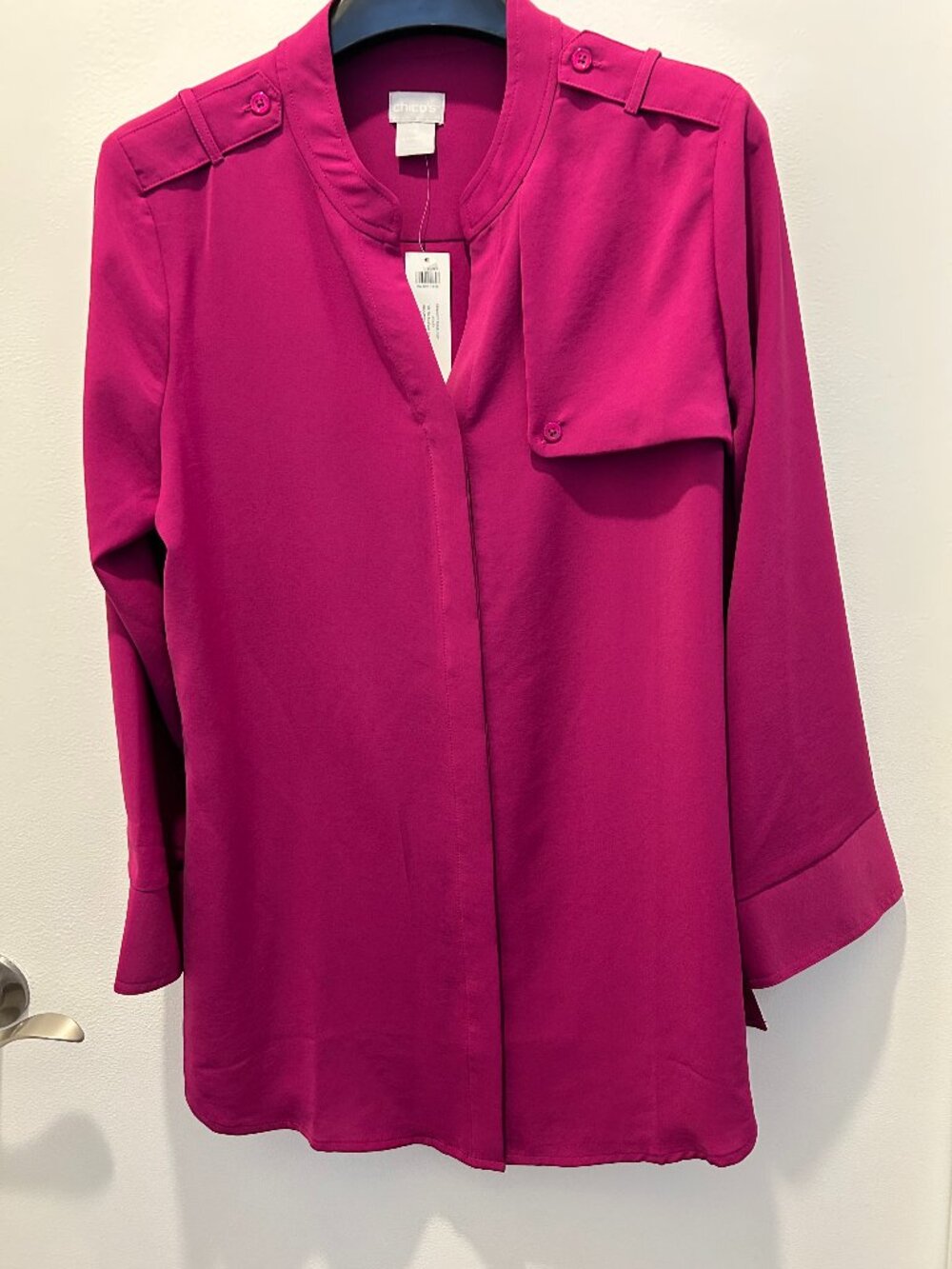 Chico's Button Down Tunic Blouse - Size 1